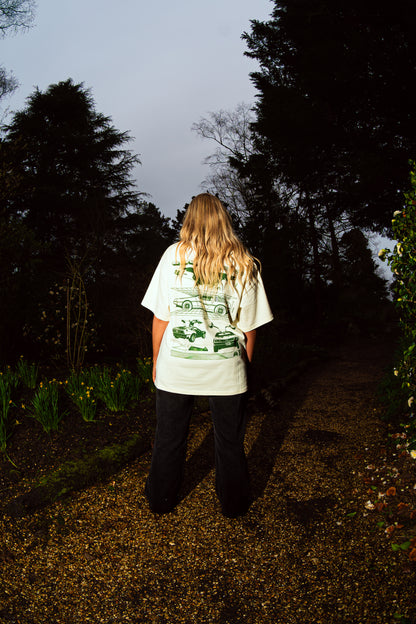 DeLorean Cream Oversized Tee