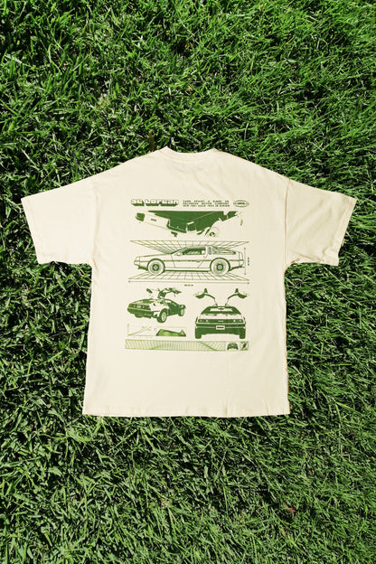 DeLorean Cream Oversized Tee